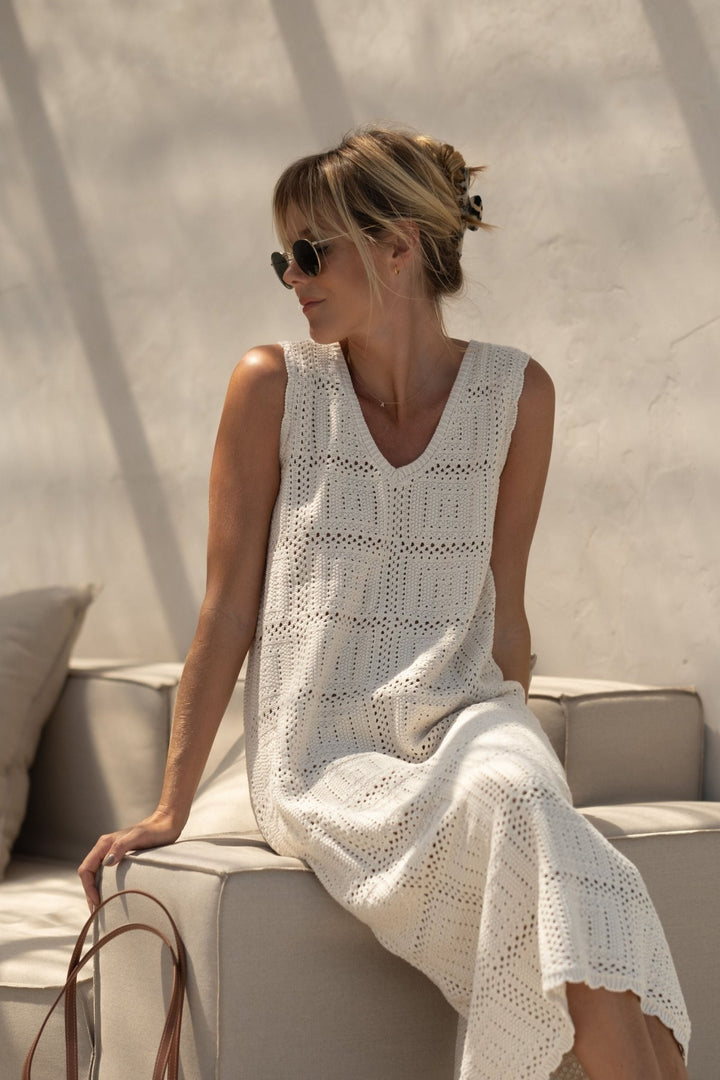 Square Knit Midi Tank Dress Ceres Life