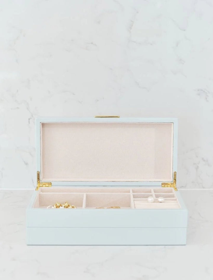 Stacking Lacquered Jewellery Box Blue Jewelery zjoosh