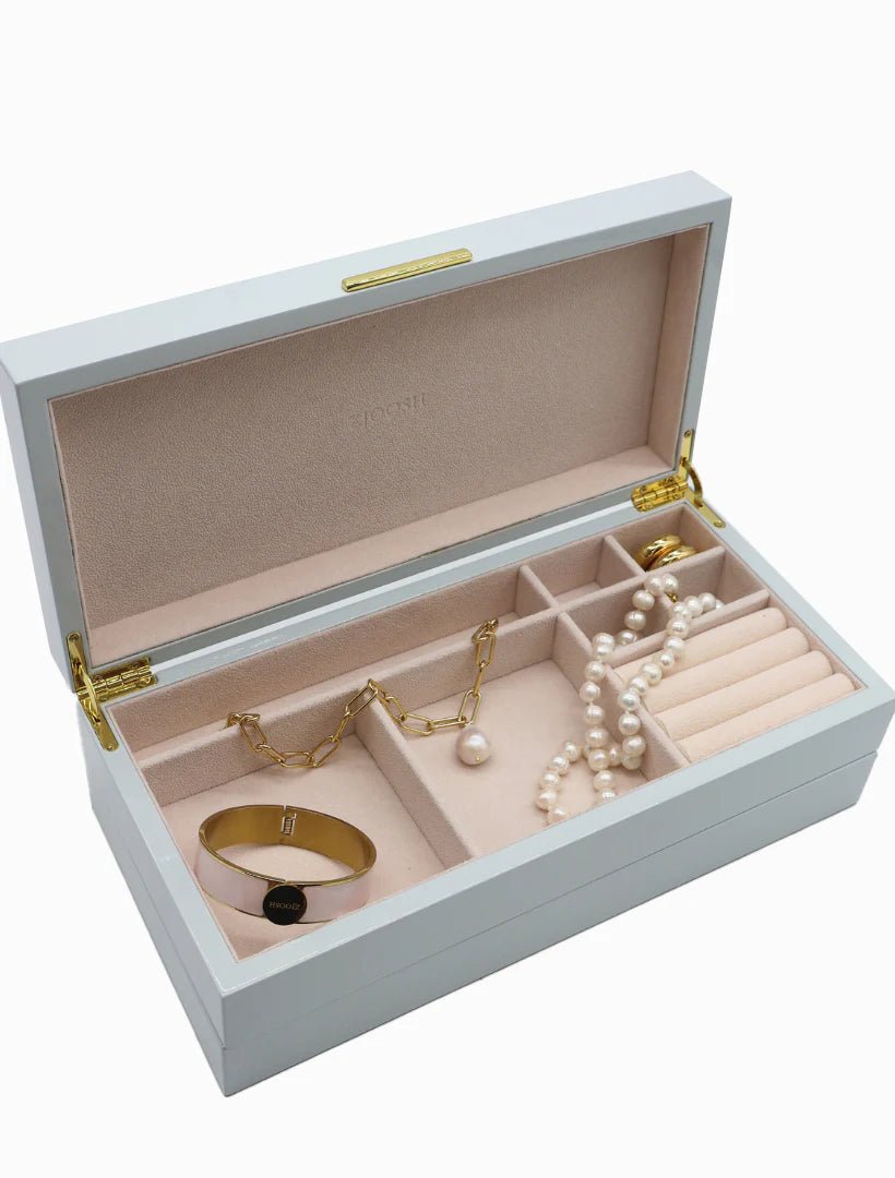 Stacking Lacquered Jewellery Box Blue Jewelery zjoosh