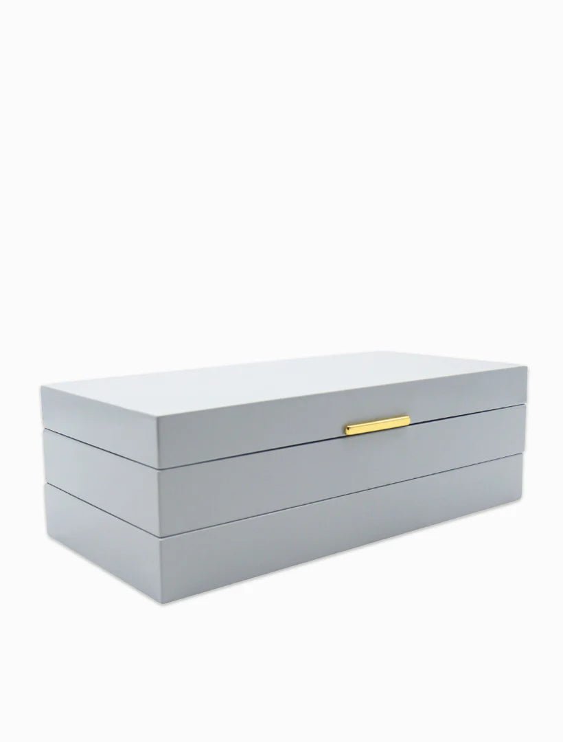 Stacking Lacquered Jewellery Box Blue Jewelery zjoosh