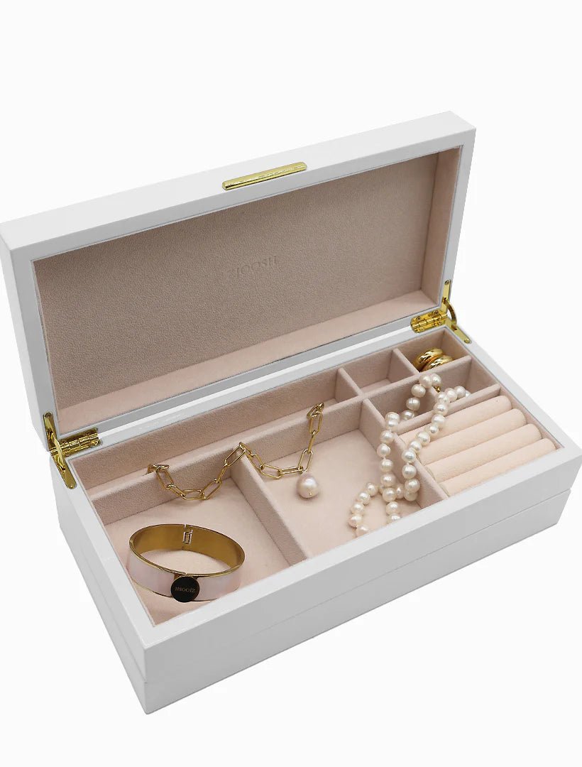 Stacking Lacquered Jewellery Box White Jewelery zjoosh