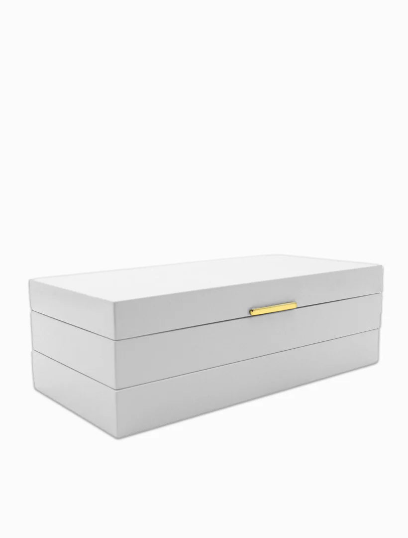 Stacking Lacquered Jewellery Box White Jewelery zjoosh