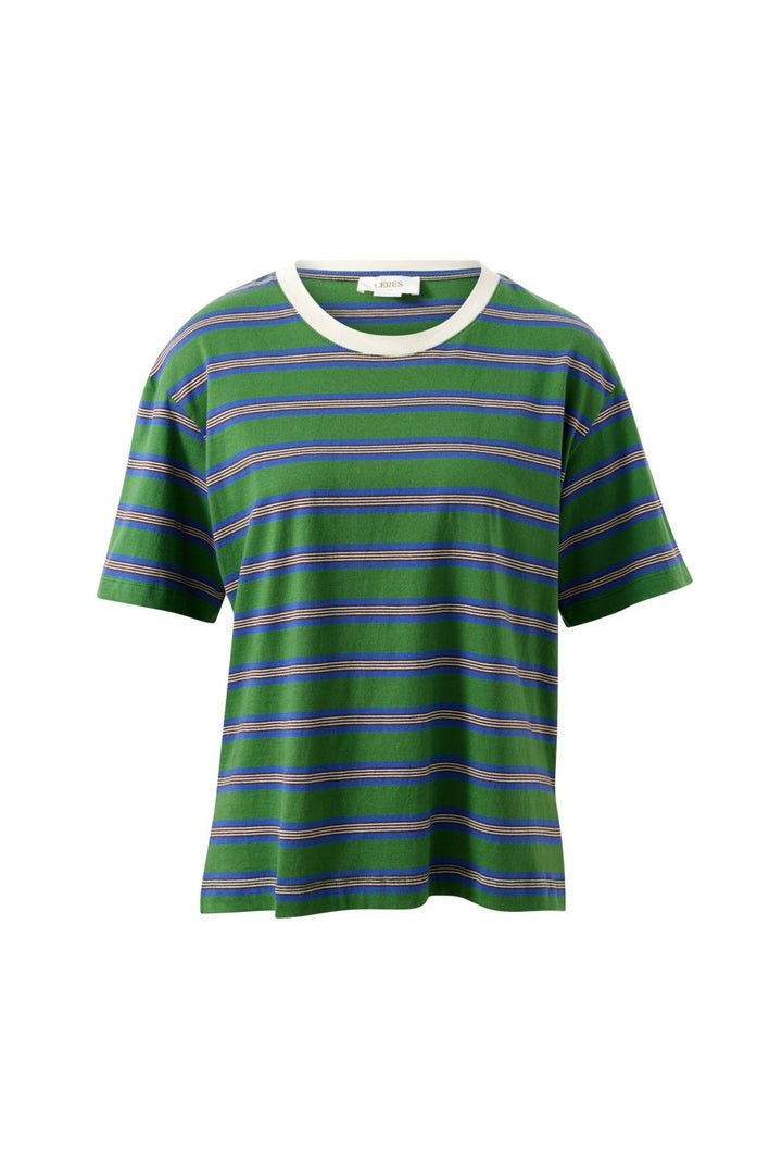 Stevie Slouchy Tee - Basil/Blue Stripe Tee shirt Ceres Life