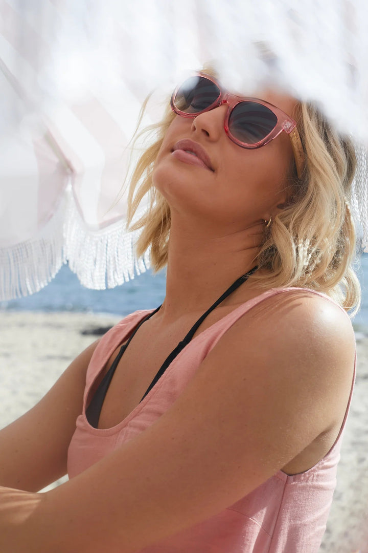 Sticks and Sparrow Amber Chrystal Blush Sunglasses and Glasses Sticks and Sparrow