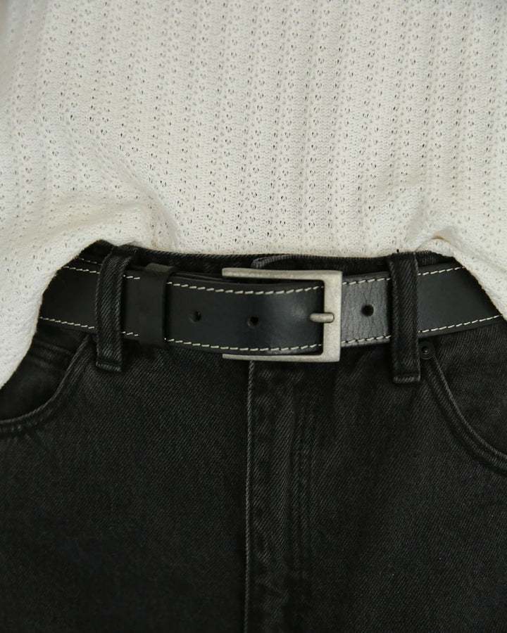 Stitch and Hide Lindsey Leather Belt - Black Accessories Stitch and Hide