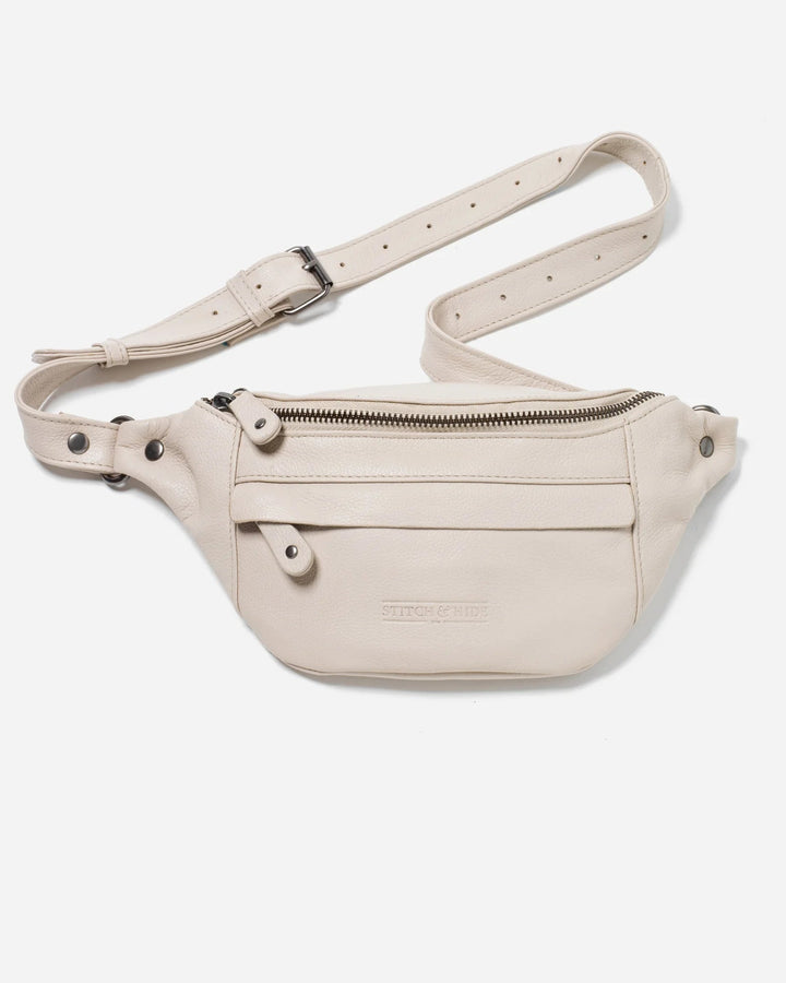 Stitch & Hide Bailey Leather Bum Bag - Ivory Bags Stitch and Hide