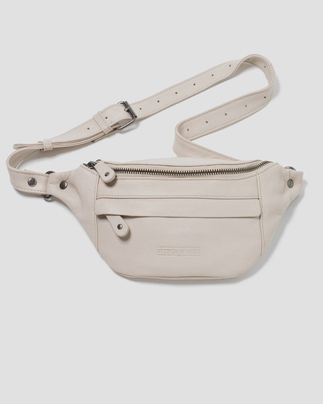 Stitch & Hide Bailey Leather Bum Bag - Ivory Bags Stitch and Hide