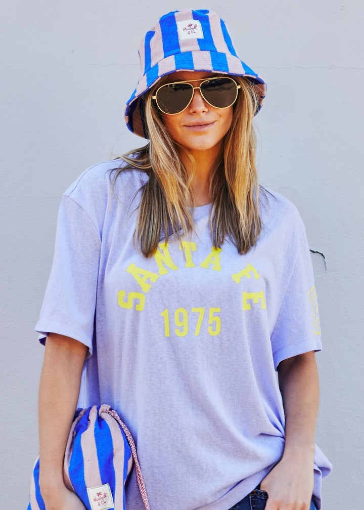 STRIPE BUCKET HAT - ROYAL/MUSK hammill & Co