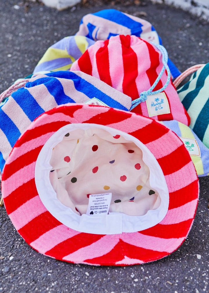 STRIPE BUCKET HAT - ROYAL/MUSK hammill & Co