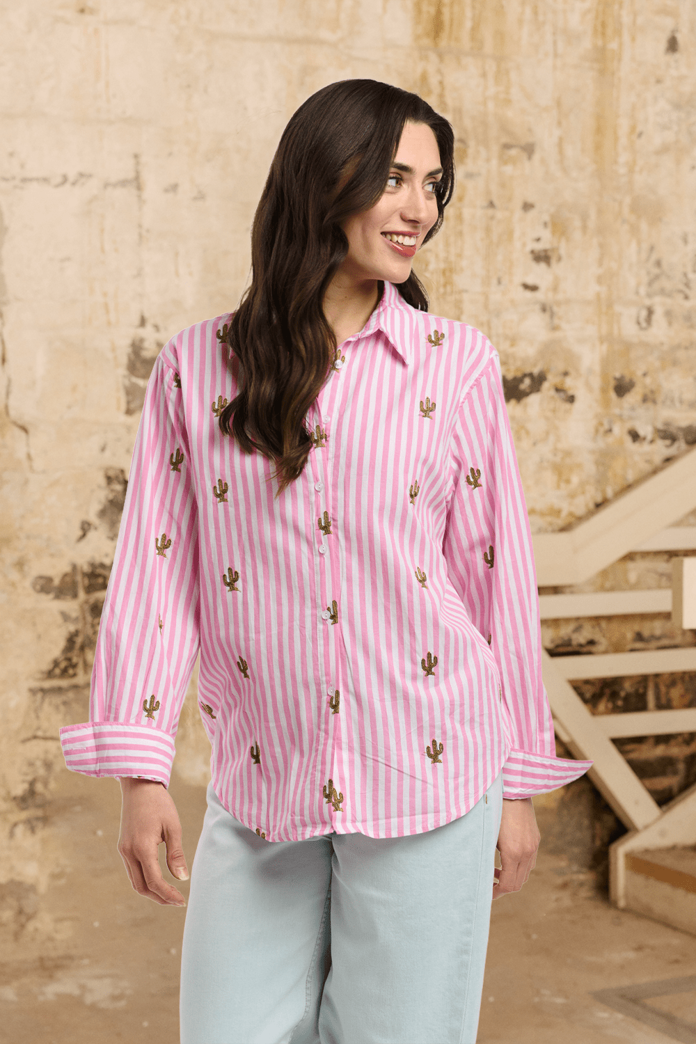 Stripe Cactus Shirt Italian Star