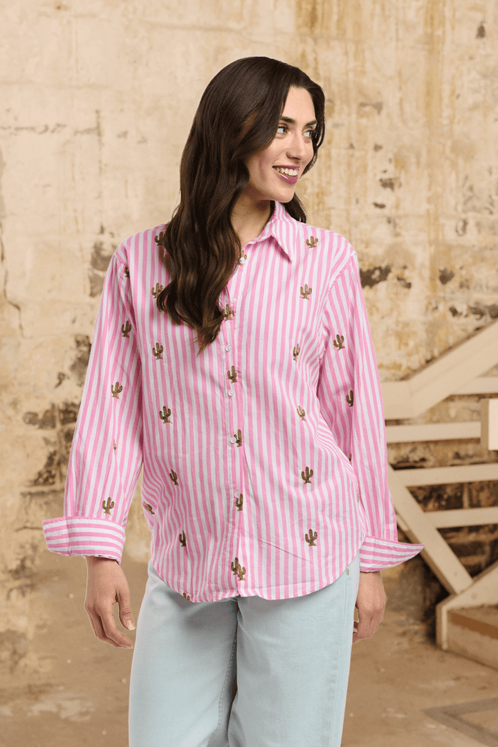 Stripe Cactus Shirt Italian Star