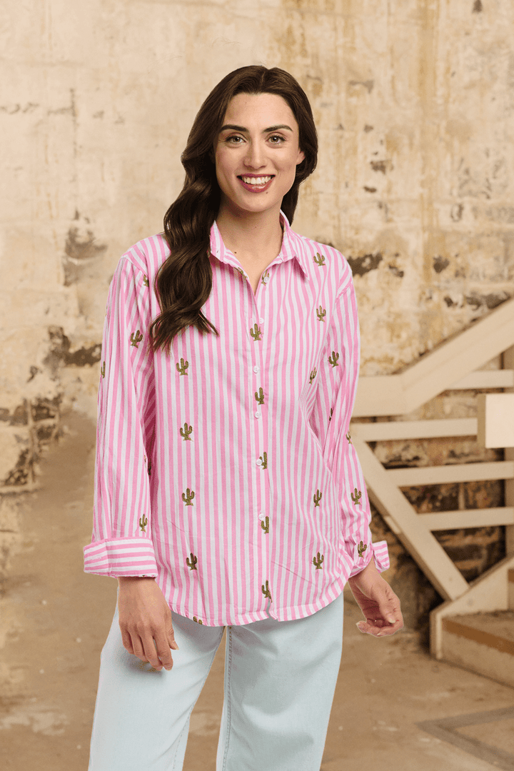 Stripe Cactus Shirt Italian Star