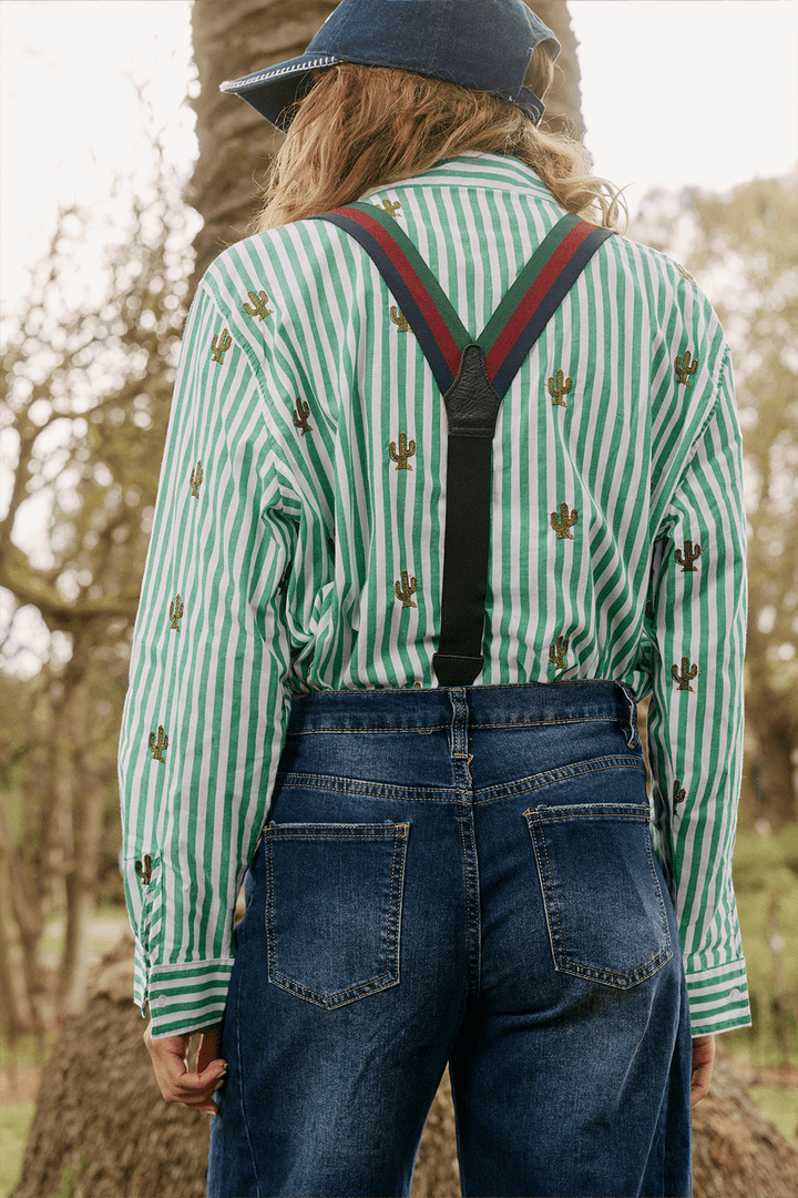 Stripe Cactus Shirt Italian Star