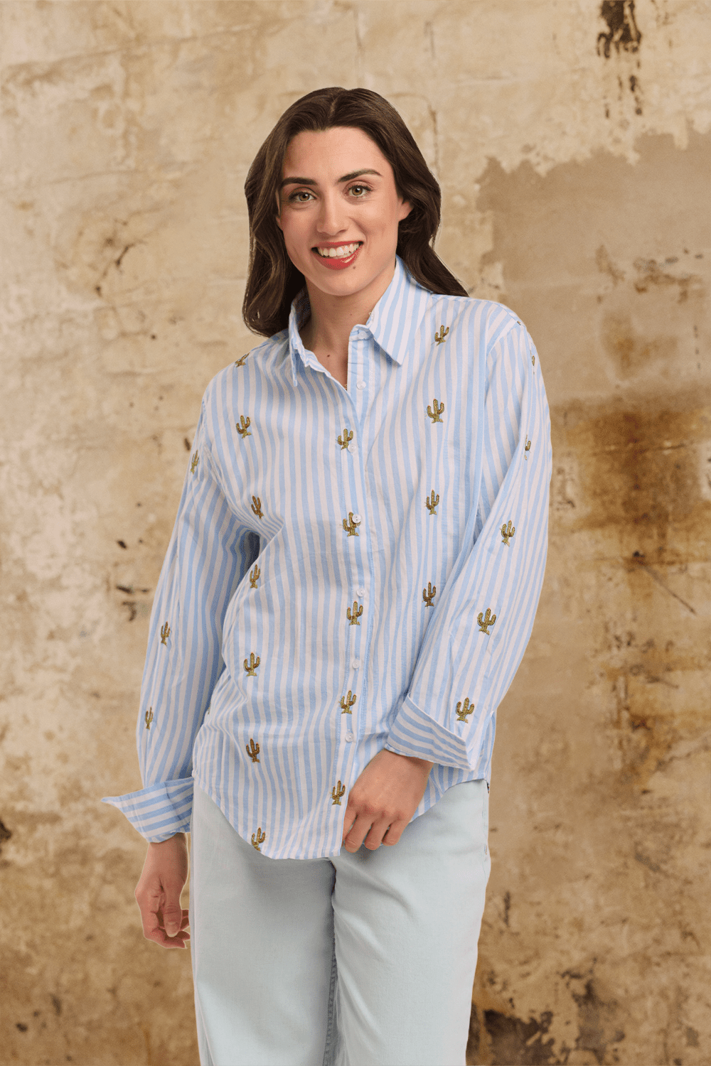 Stripe Cactus Shirt Italian Star
