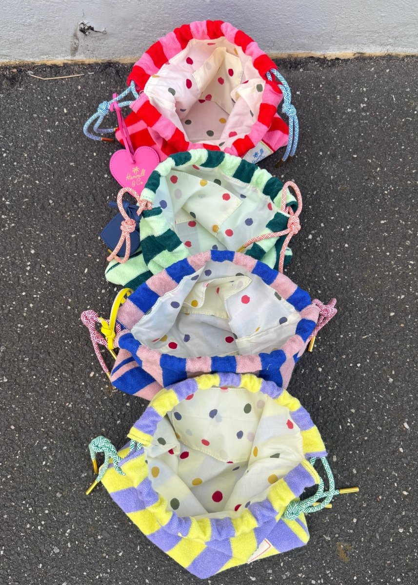 STRIPE DRAWCORD BAG - ROYAL/MUSK hammill & Co