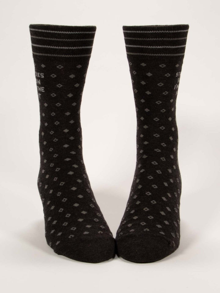 Studies Show I'm The Shit M-Crew Socks Socks Blue Q