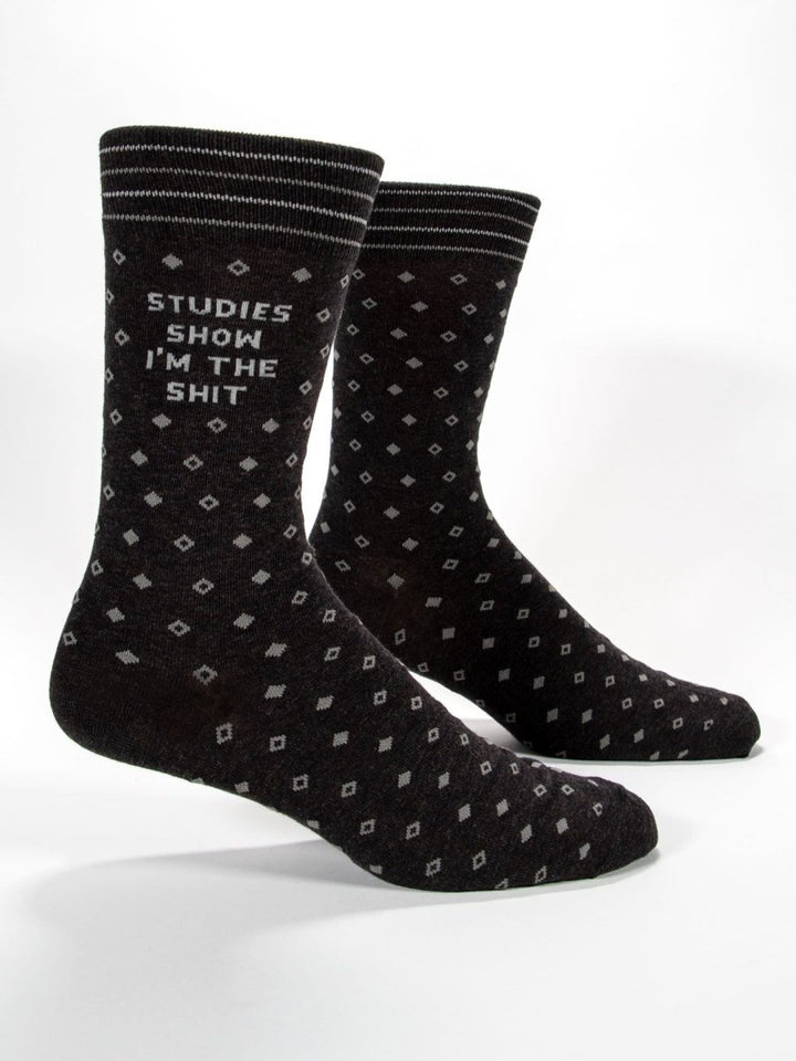 Studies Show I'm The Shit M-Crew Socks Socks Blue Q