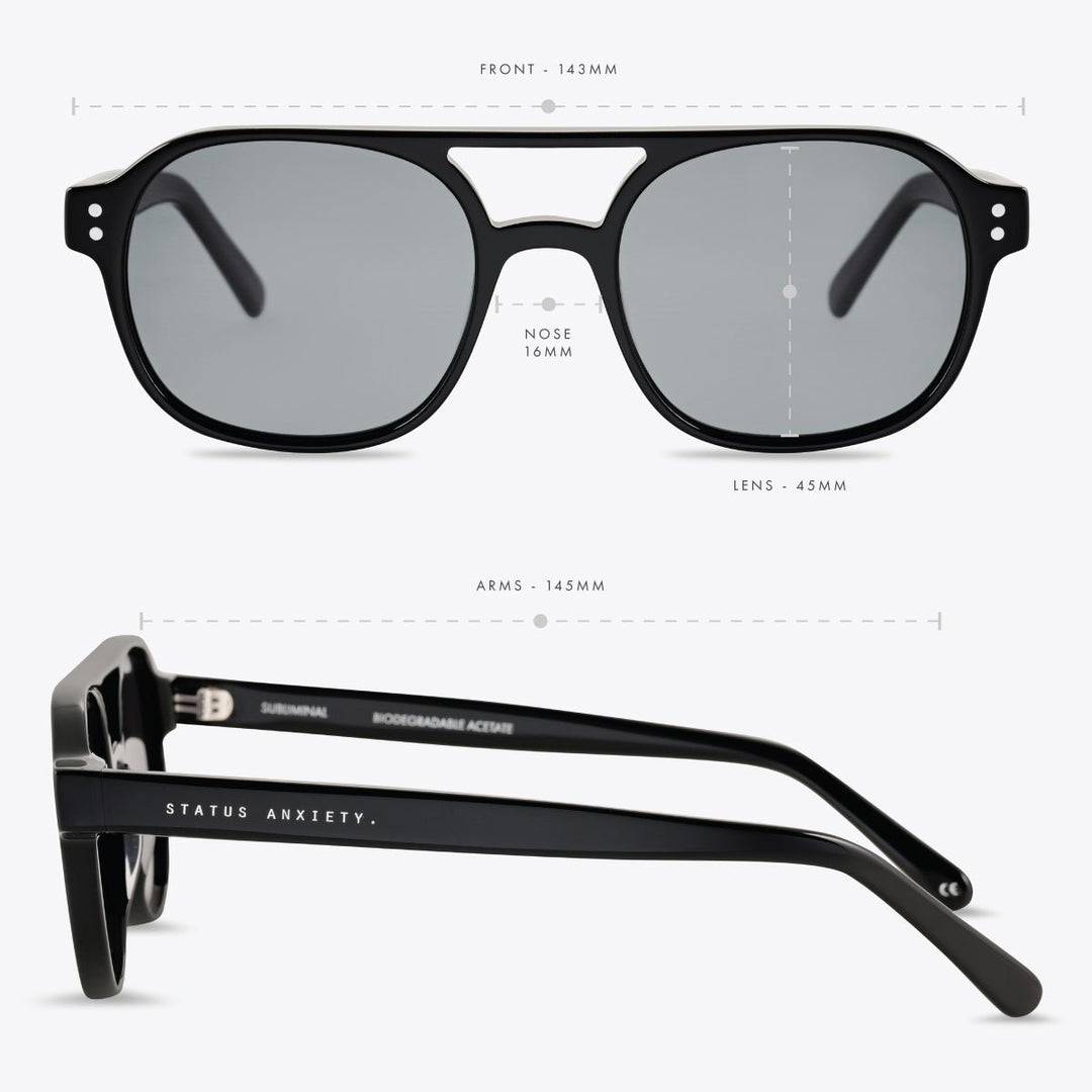 Subliminal Sunglasses - Black Status Anxiety