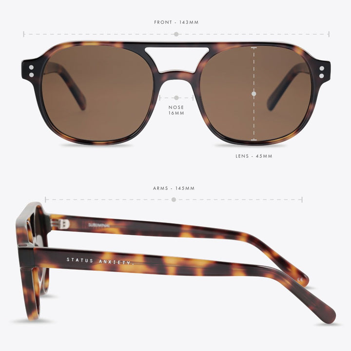 Subliminal Sunglasses - Brown Tort Status Anxiety