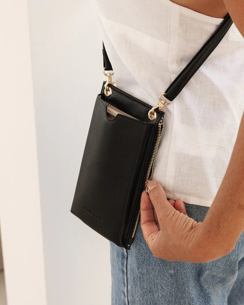 Suki Phone Bag - Black Handbag Louenhide