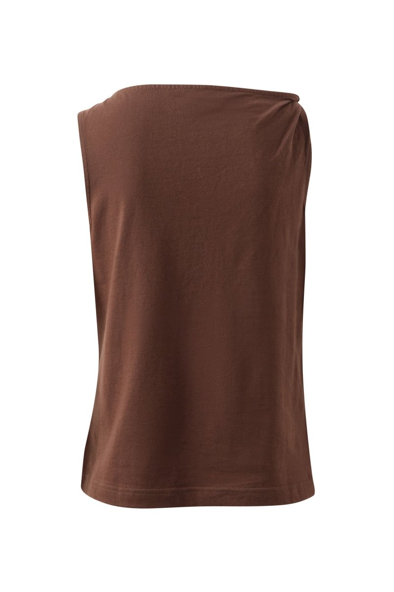 Tahlia Twist Strap Tank - Chocolate t-shirt Ceres Life