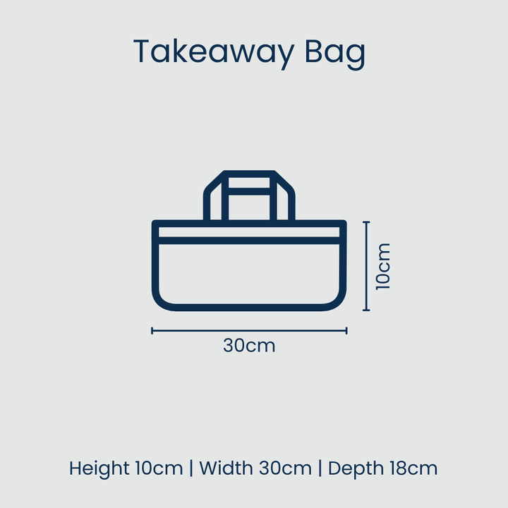 Takeaway Bag – Blue Stripe Project Ten Pty Ltd