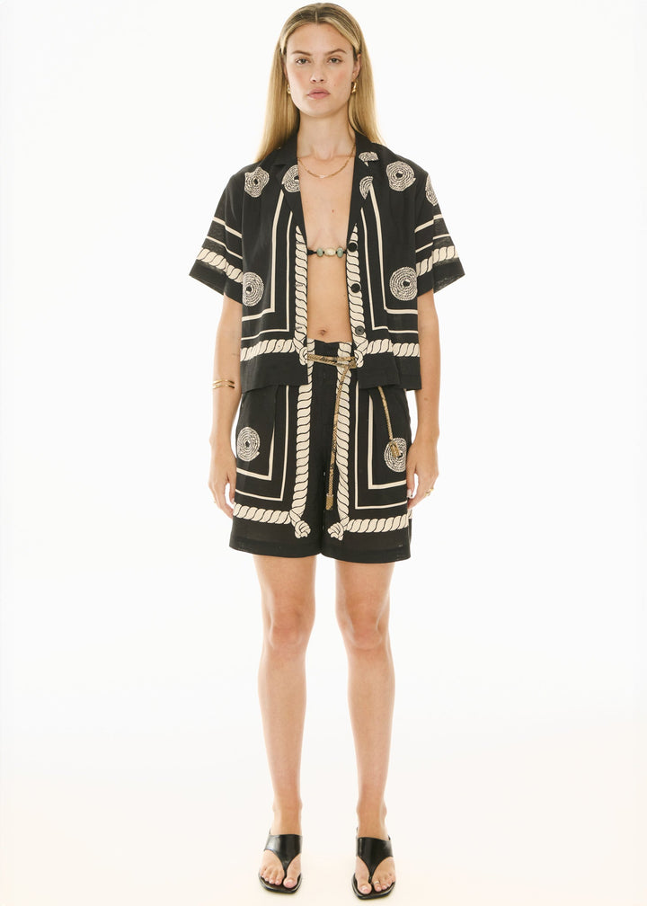 Tangle Shirt - Black / Pebble - Stanleyandstone