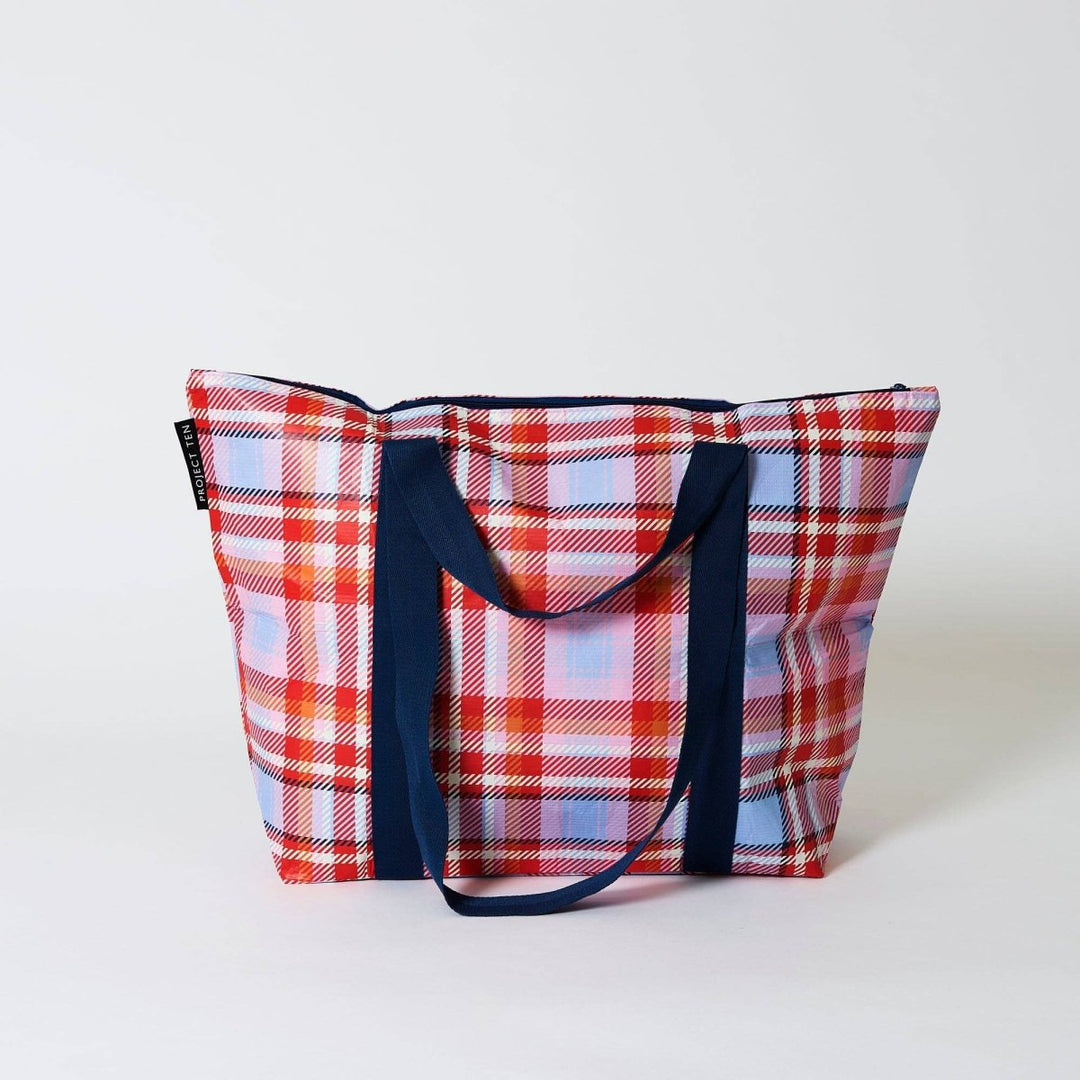 Tartan Zip Medium Tote - Stanleyandstone