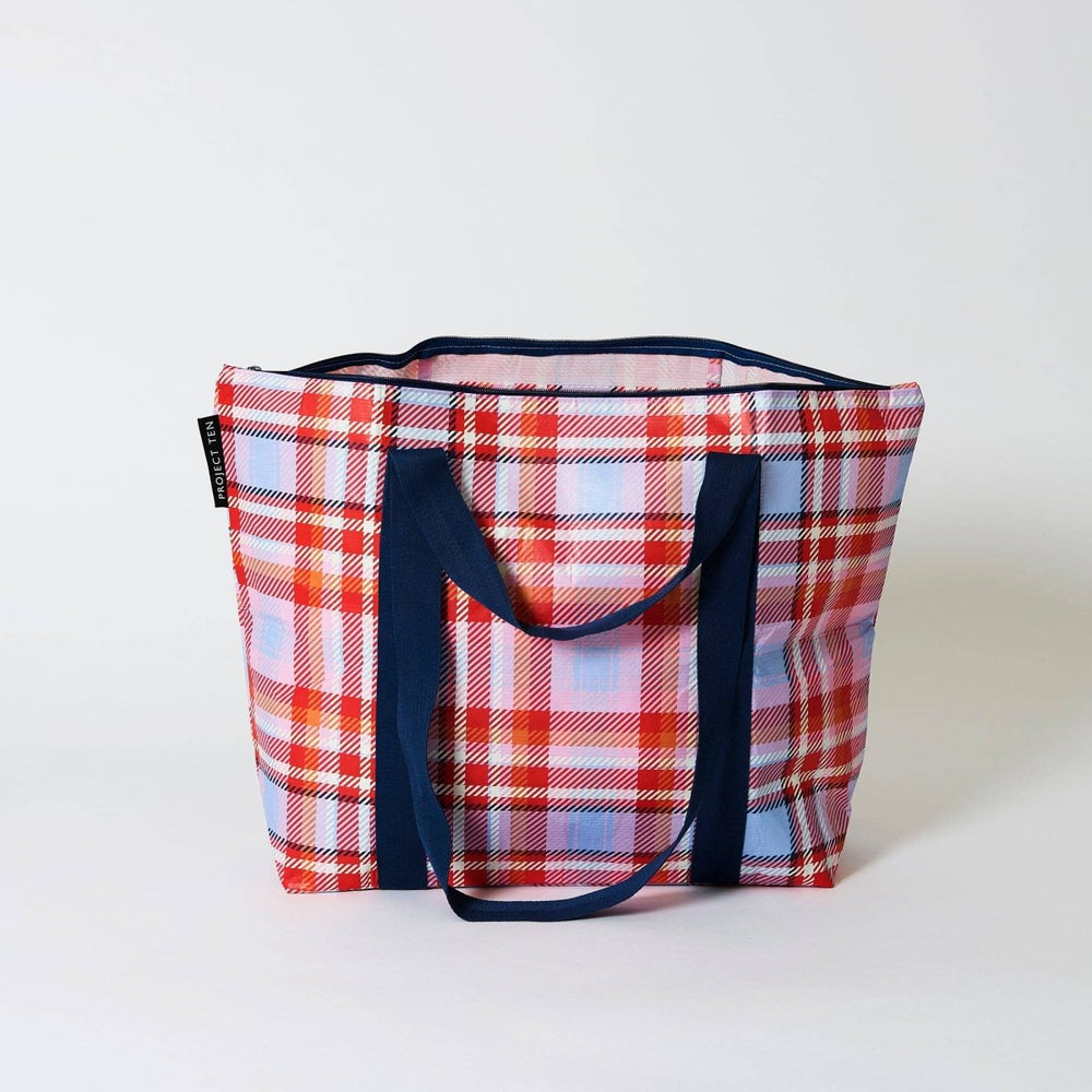 Tartan Zip Medium Tote - Stanleyandstone