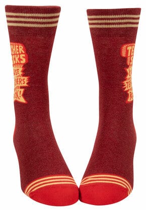 Teachers Rock Men's Crew Socks by BlueQ Blue Q Socks