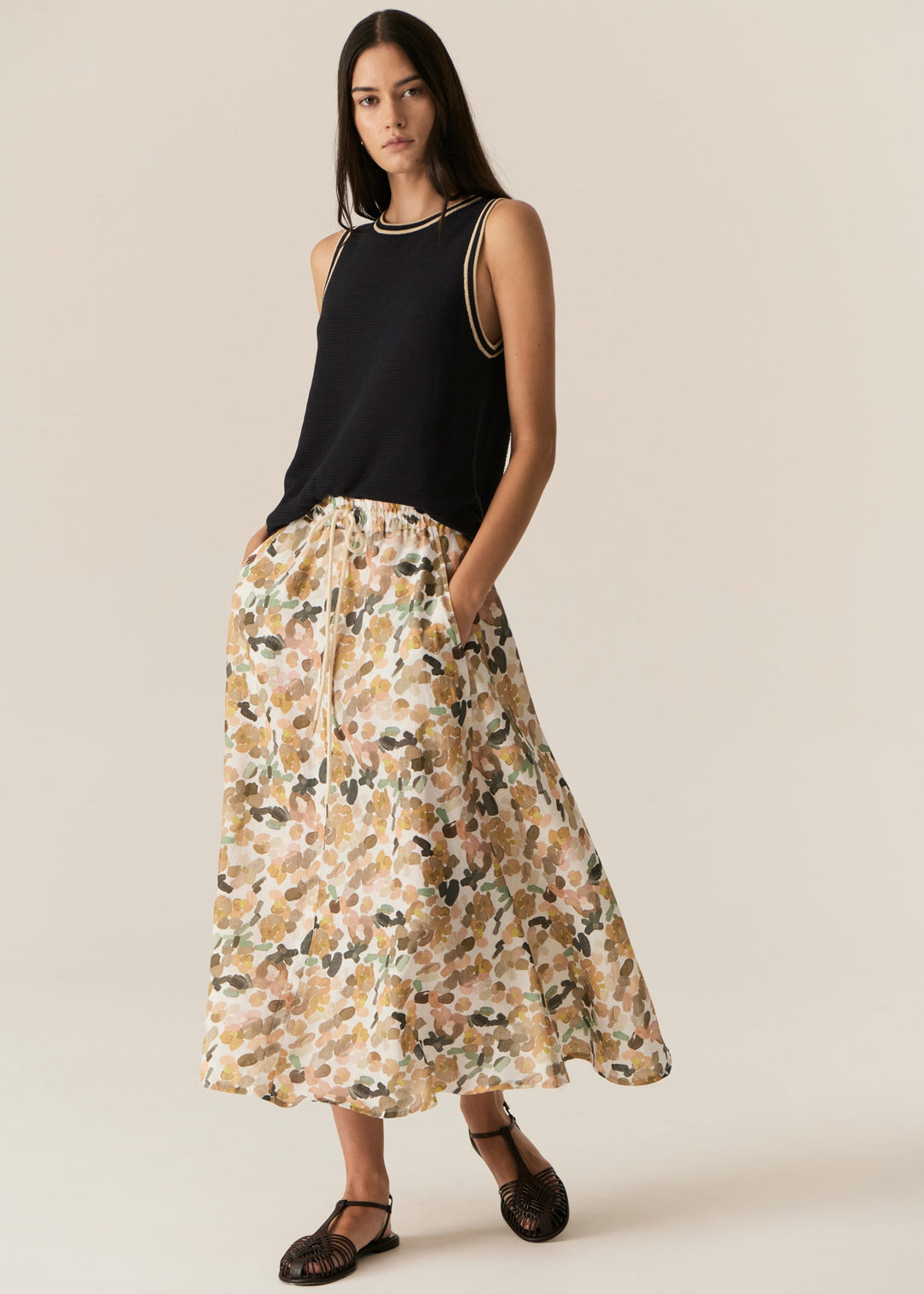 Ted Knit Tank - Ink / Camel top POL