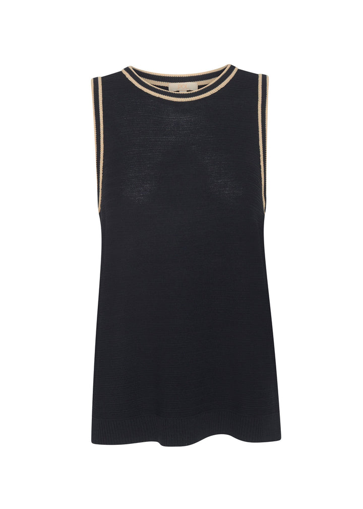 Ted Knit Tank - Ink / Camel top POL