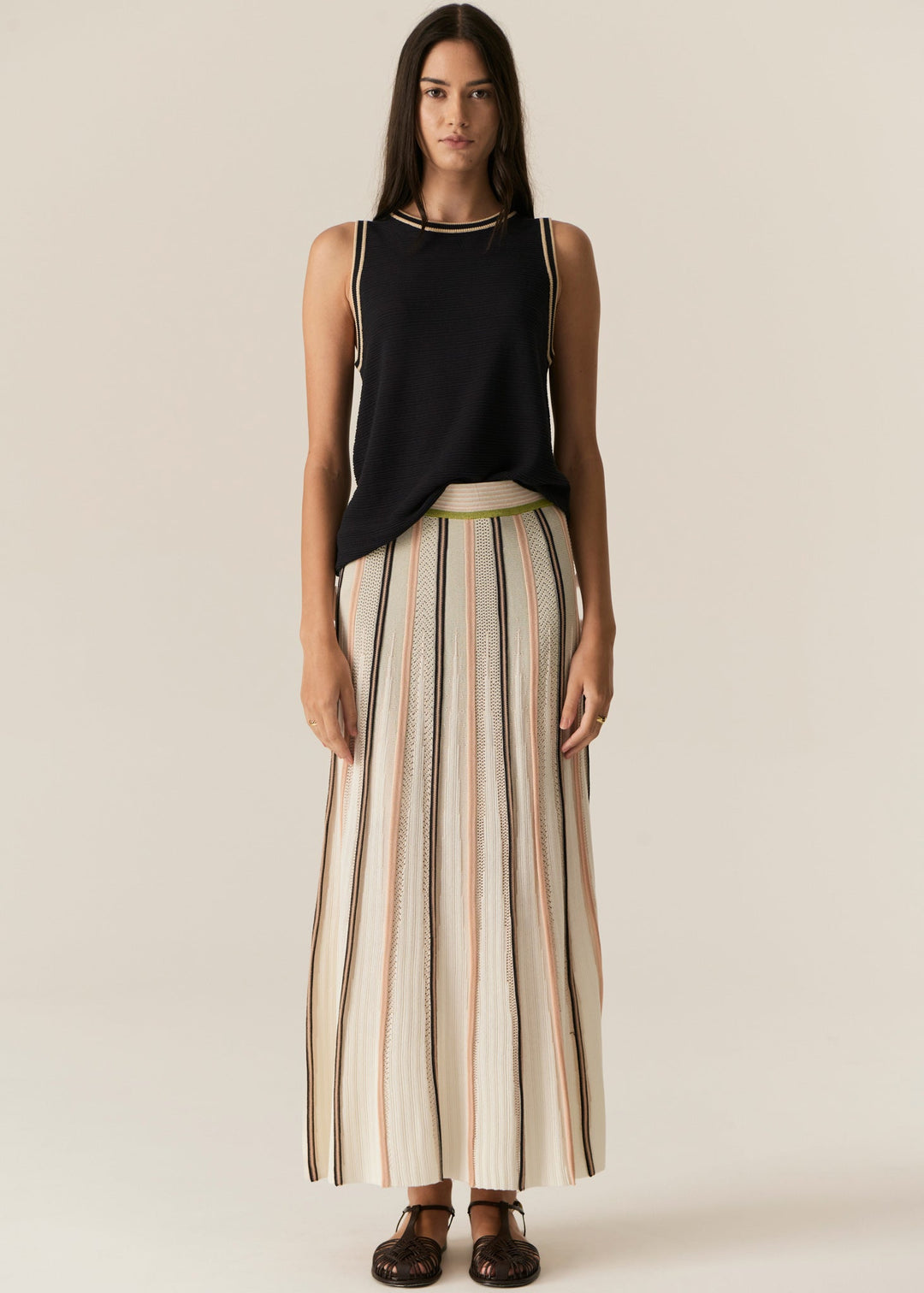 Ted Knit Tank - Ink / Camel top POL