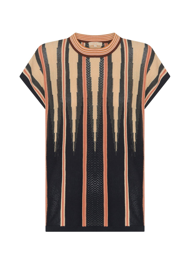 Ted Knit Tee - Ink / Camel Tee shirt POL