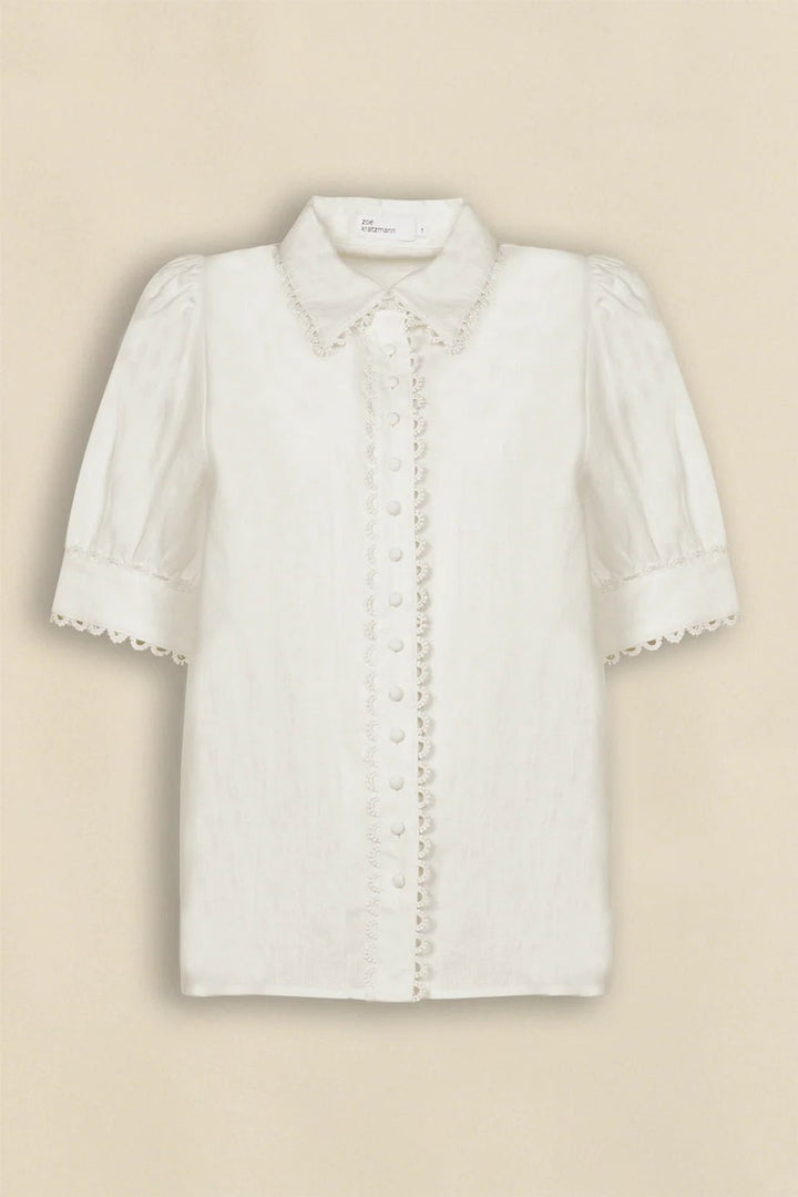 tether top - porcelain blouse Zoe Kratzmann