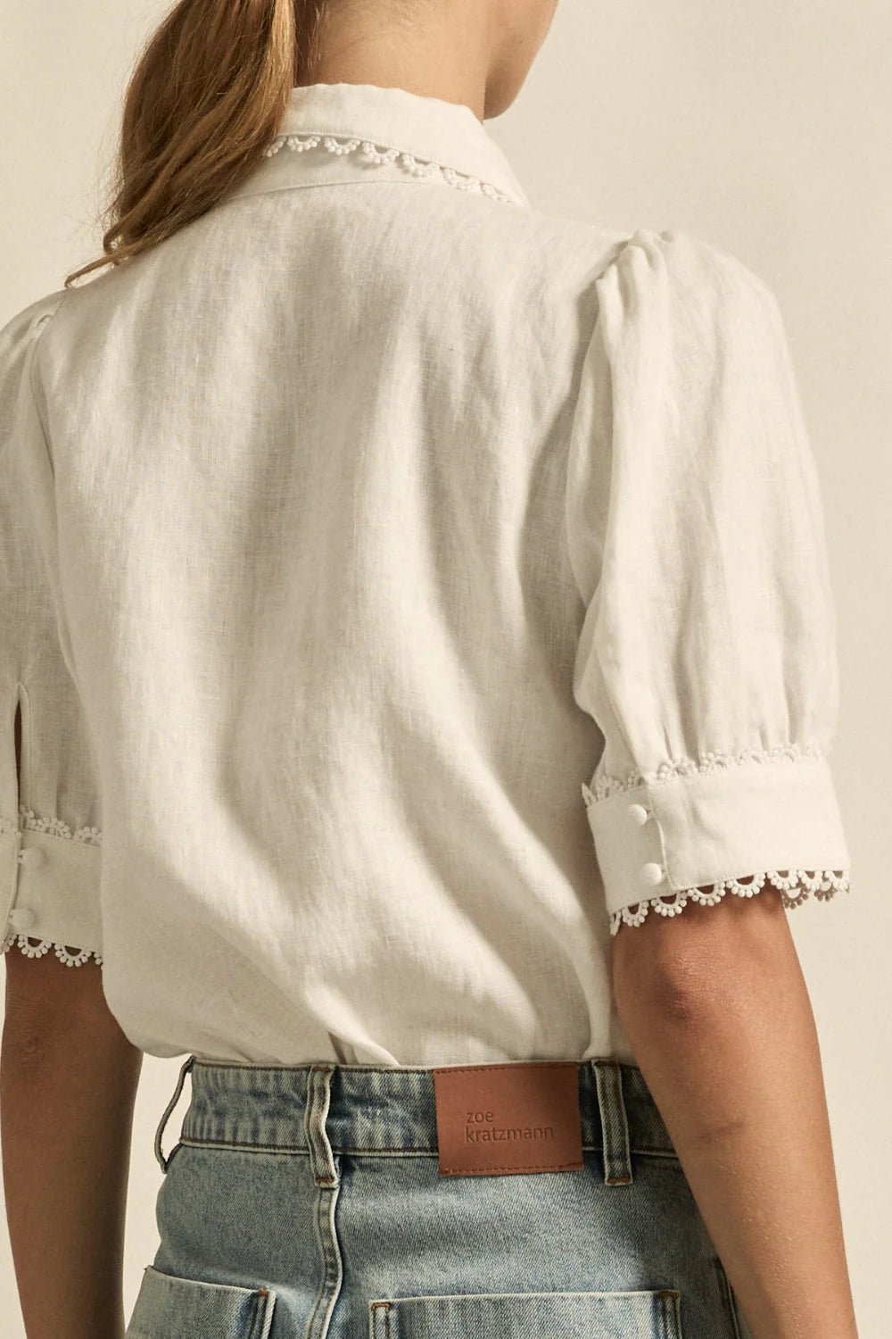 tether top - porcelain blouse Zoe Kratzmann