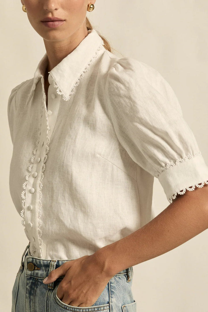 tether top - porcelain blouse Zoe Kratzmann