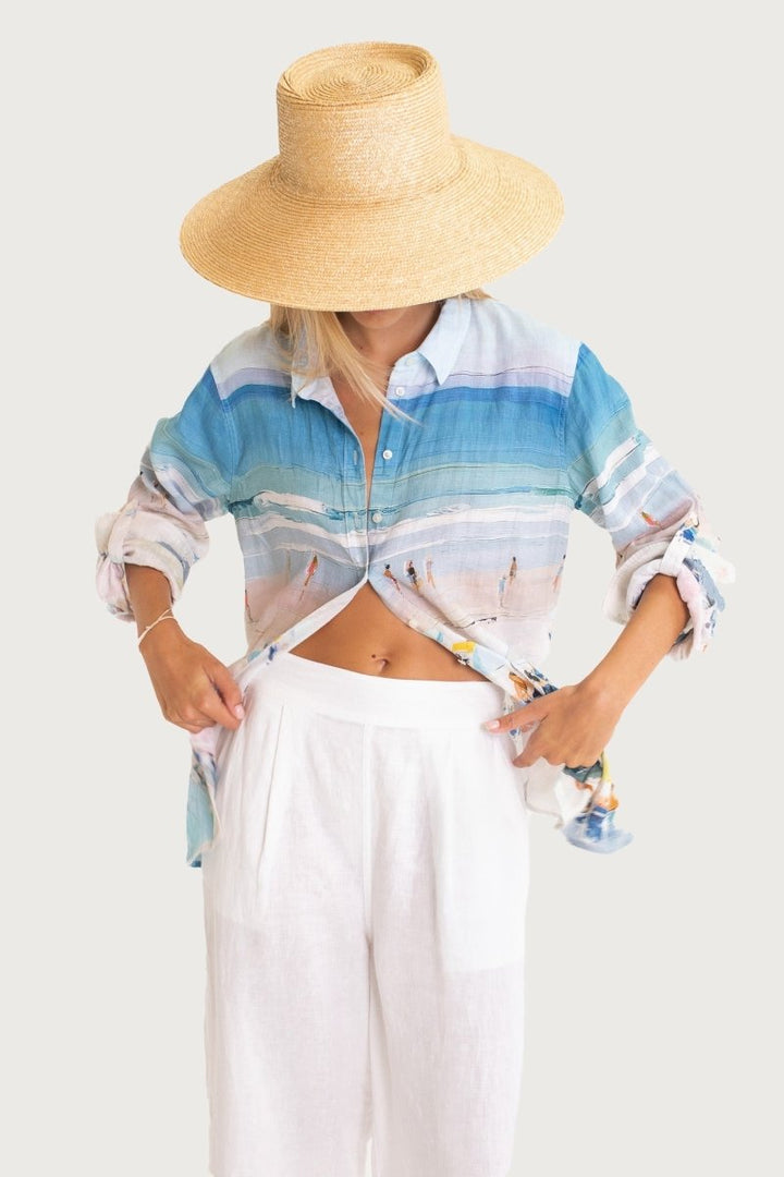 The Beach Boyfriend Linen Shirt shirt Hut