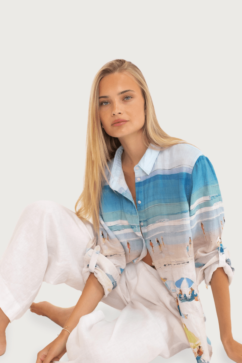 The Beach Boyfriend Linen Shirt shirt Hut