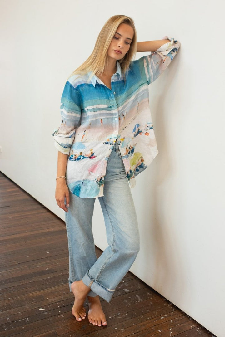 The Beach Boyfriend Linen Shirt shirt Hut
