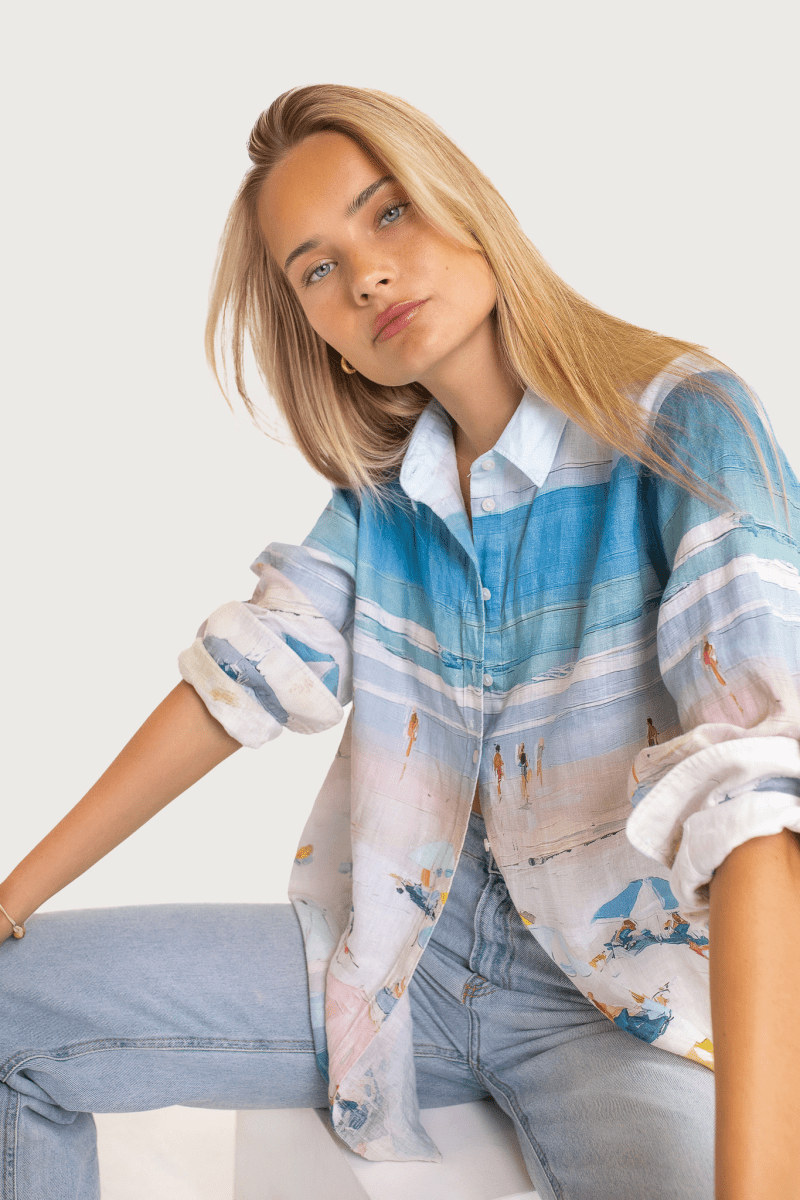 The Beach Boyfriend Linen Shirt shirt Hut