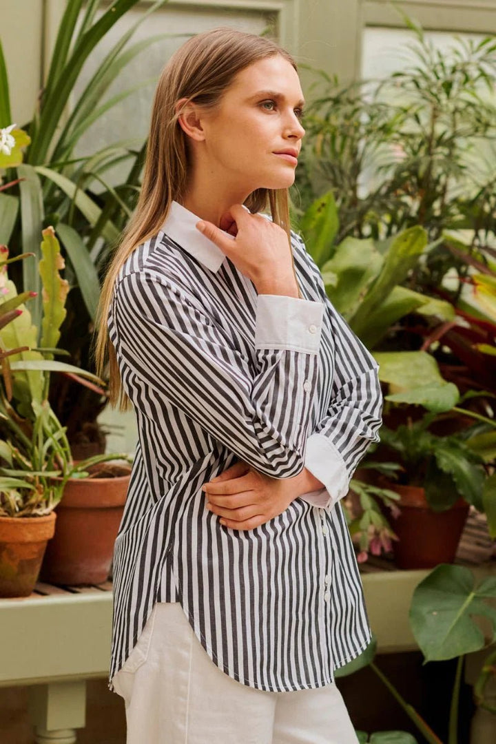 The Bianca Classic Banker Shirt - Midnight Stripe Shirts Shirty
