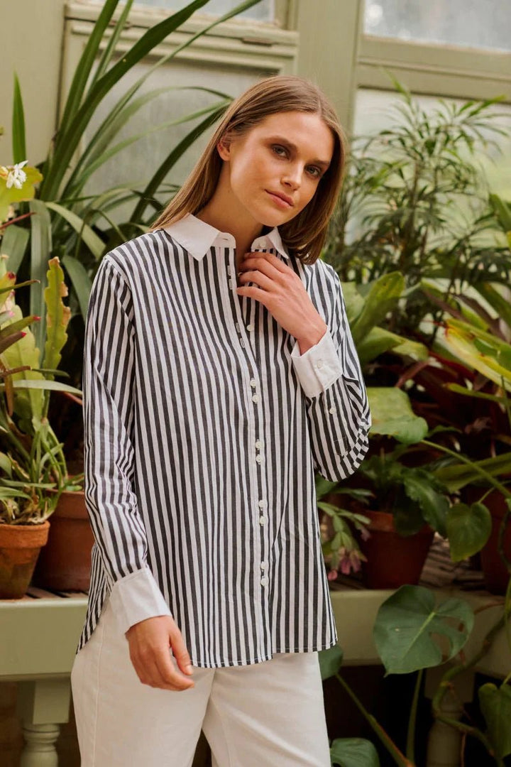 The Bianca Classic Banker Shirt - Midnight Stripe Shirts Shirty