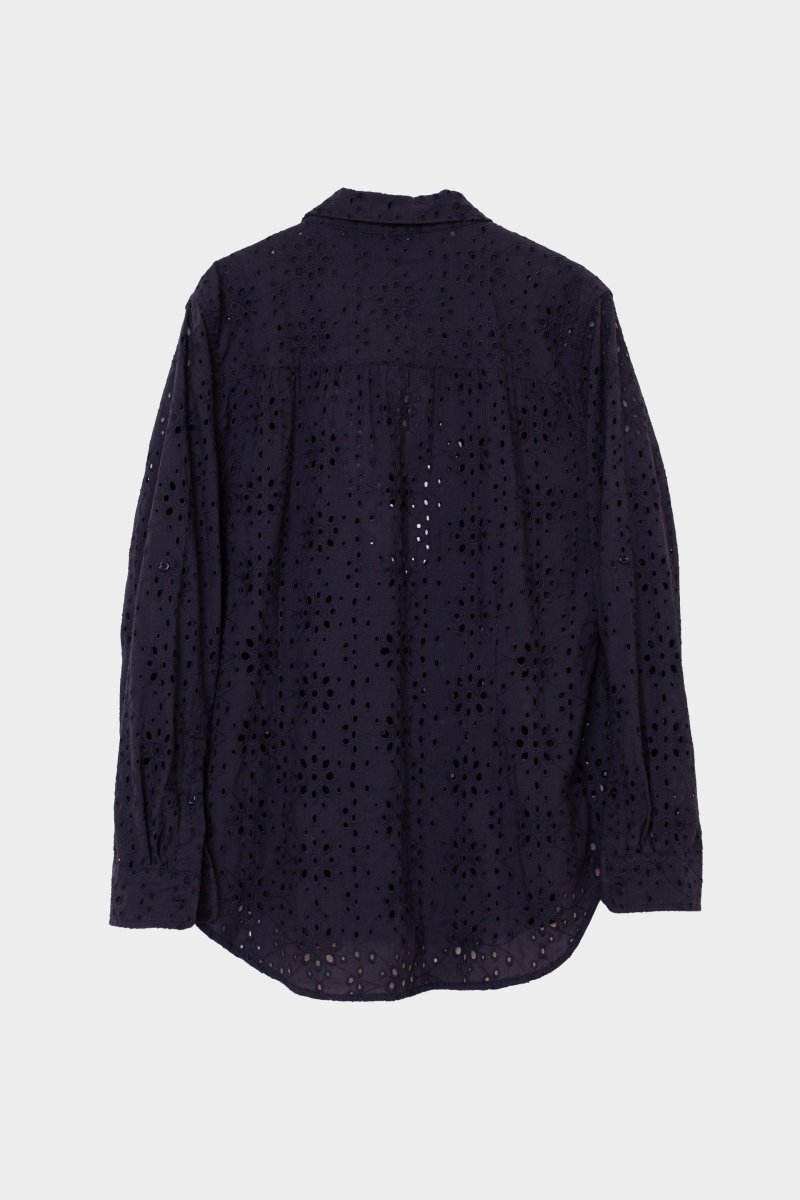 The Broderie Shirt Navy Shirt Hut