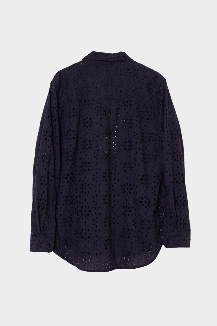 The Broderie Shirt Navy Shirt Hut