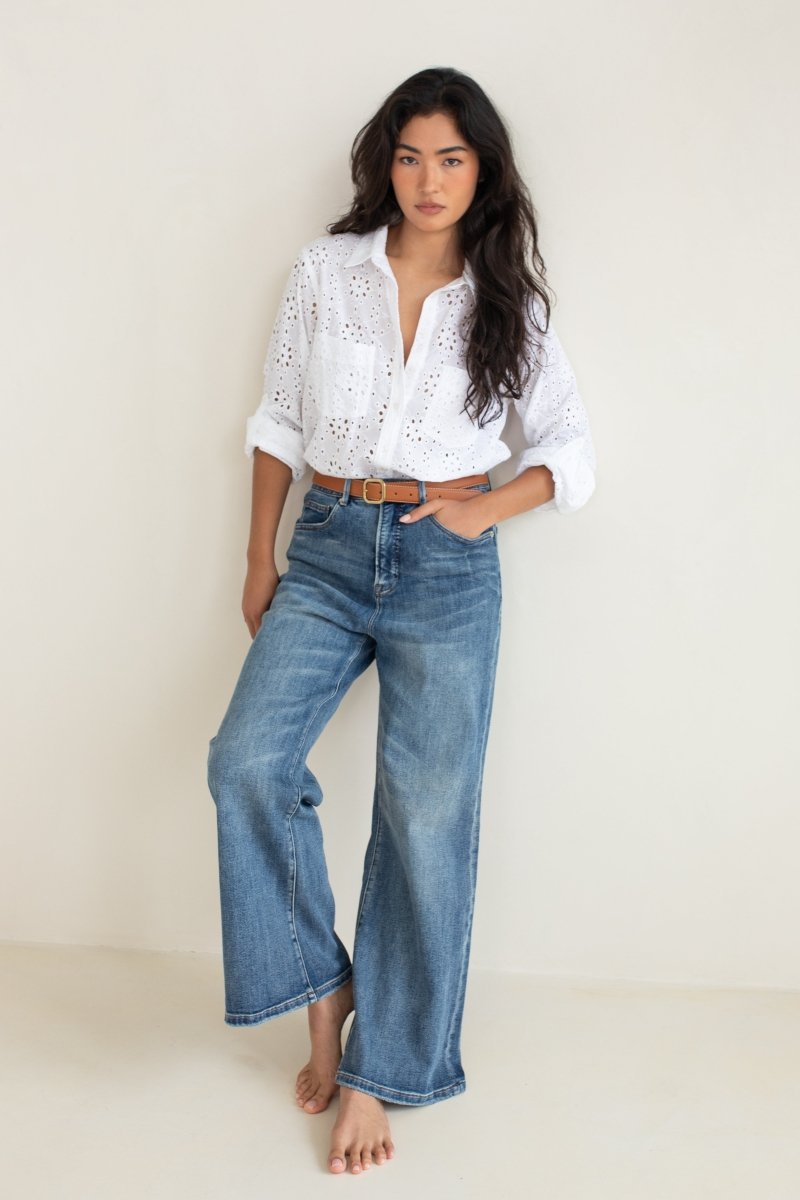 The Broderie Shirt White shirt Hut
