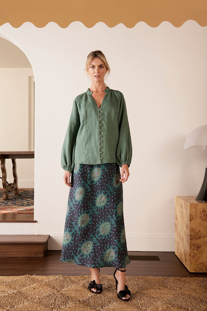 The Dreamer Label Ayala blouse Green dress The Dreamer Label