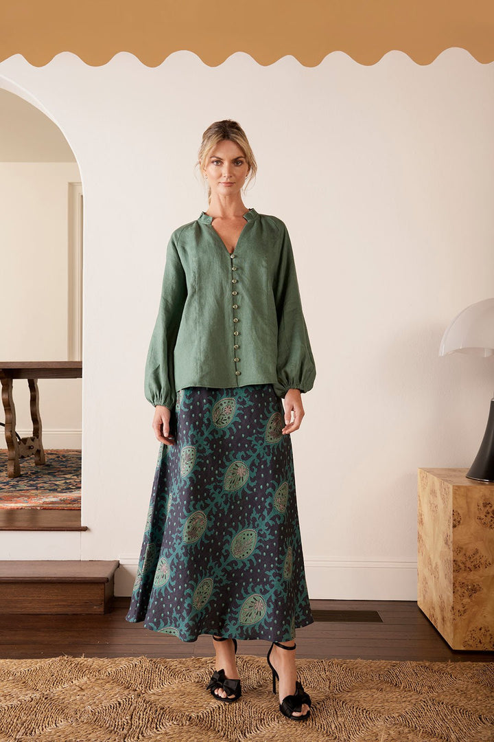 The Dreamer Label Ayala blouse Green dress The Dreamer Label