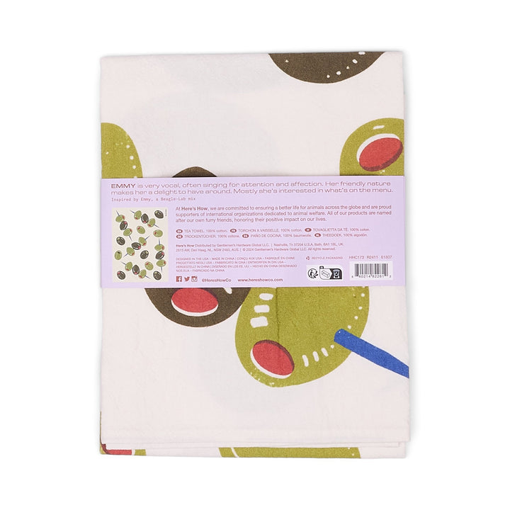 The Emmy Tea Towel - Olives Here's How