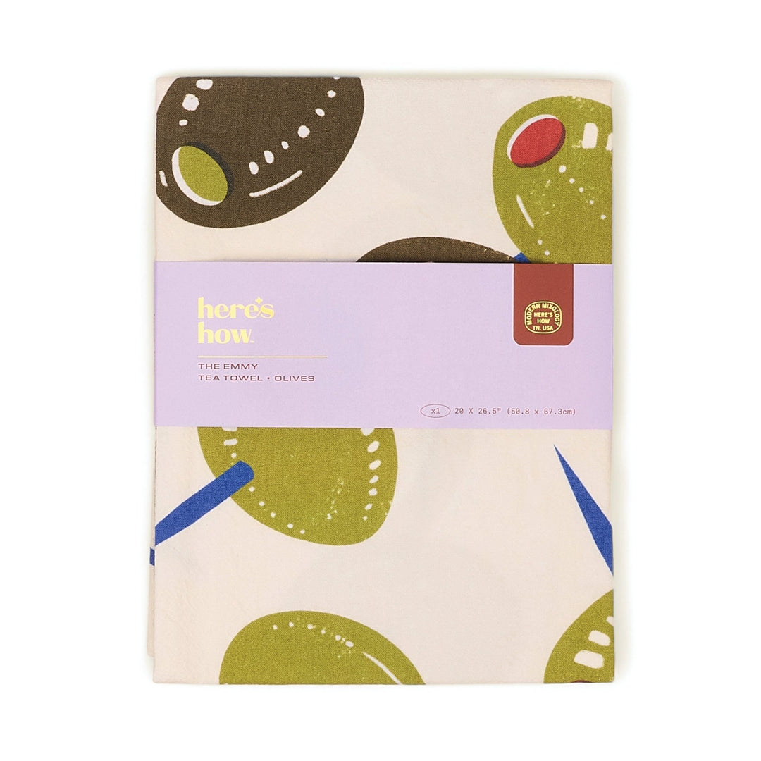 The Emmy Tea Towel - Olives Here's How